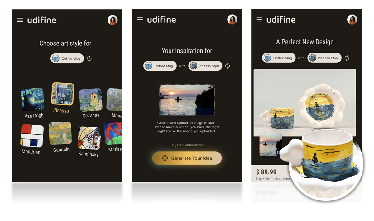 Udifine Designer App Interface